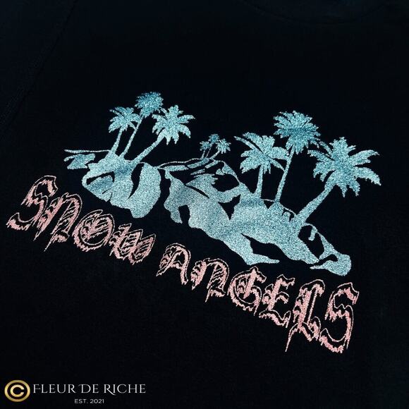 Moncler x Palm Angels Men's Round Neck T-shirt in Black sz S - Picture 2 of 11
